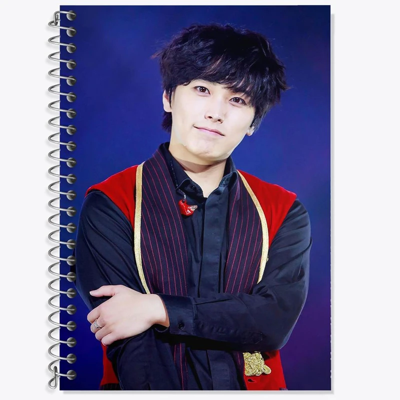 دفتر زبان 50 برگ خندالو مدل سه خط طرح سونگ مین گروه سوپر جونیور Super Junior کد 12176