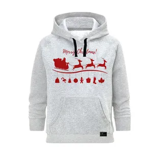 هودی زنانه مدل گوزن کریمس کد J152 رنگ طوسی