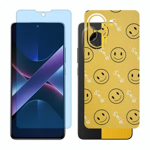 Glass Together model anti blue screen protector suitable for Xiaomi Poco X7 Pro mobile phone with back cover sticker