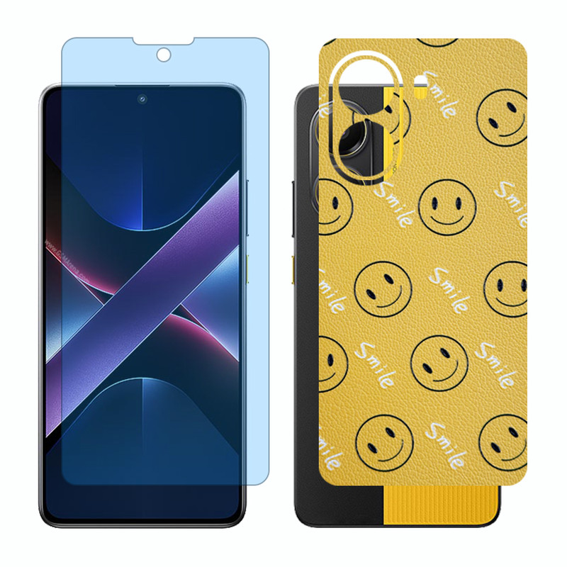 محافظ صفحه نمایش آنتی بلو گلس مدل Together مناسب برای گوشی موبایل شیائومی Poco X7 Pro به همراه برچسب پوششی پشت گوشی