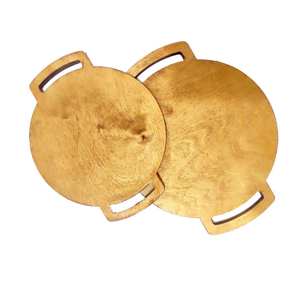 سینی مدل چوبی گرد مجموعه دو عددی