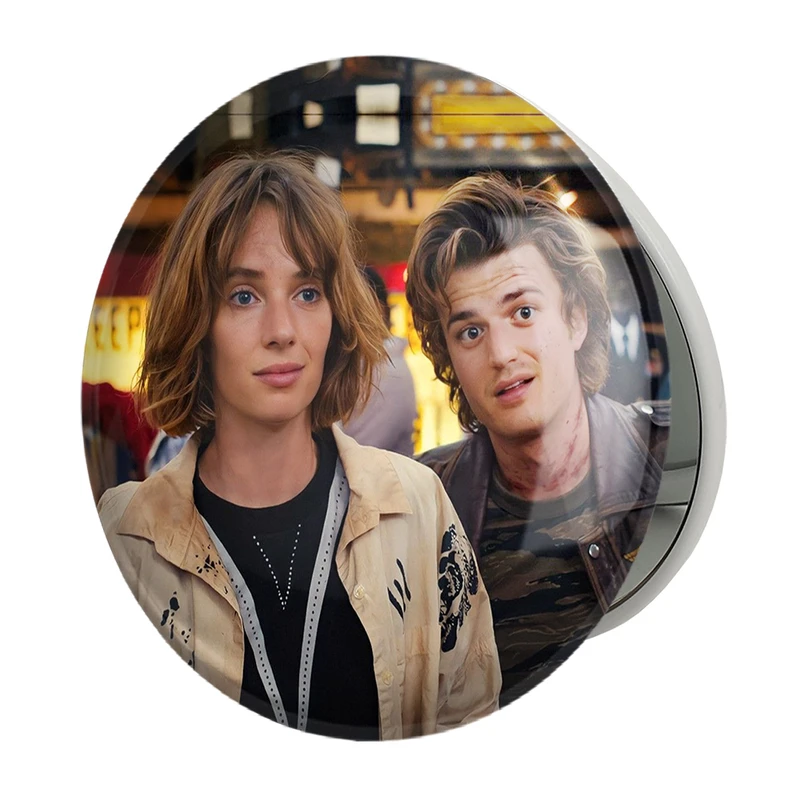 آینه جیبی خندالو طرح استیو و رابین سریال استرنجر تینگز Stranger Things مدل تاشو کد 19310 