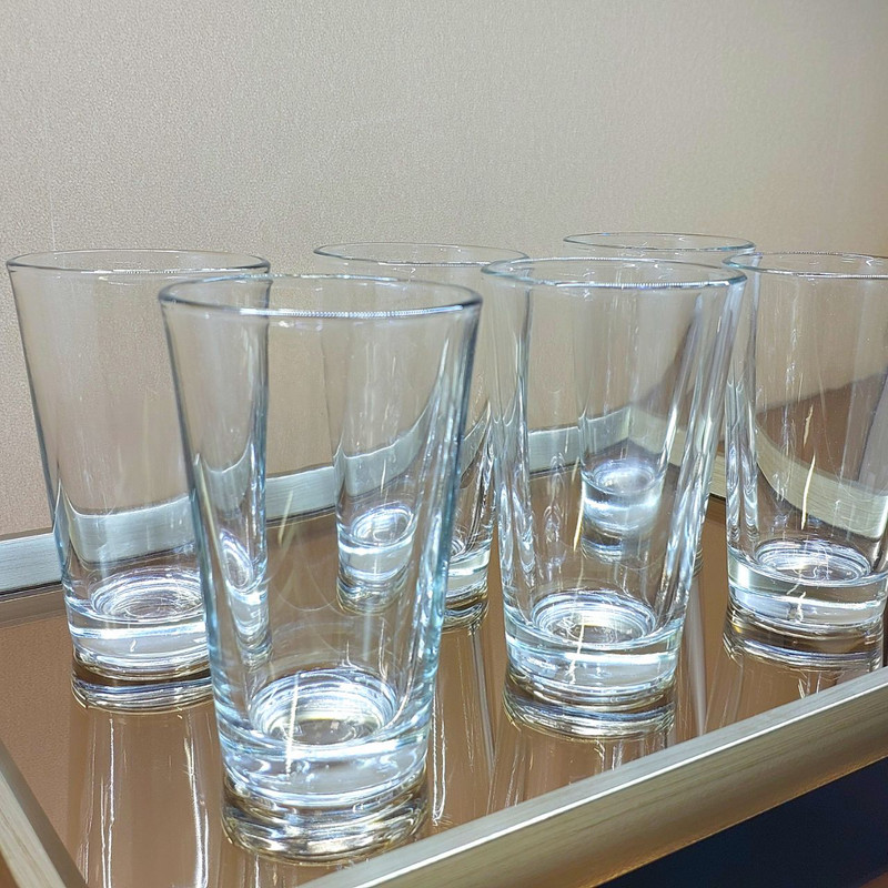 لیوان مدل ساده شفاف بسته 6 عددی