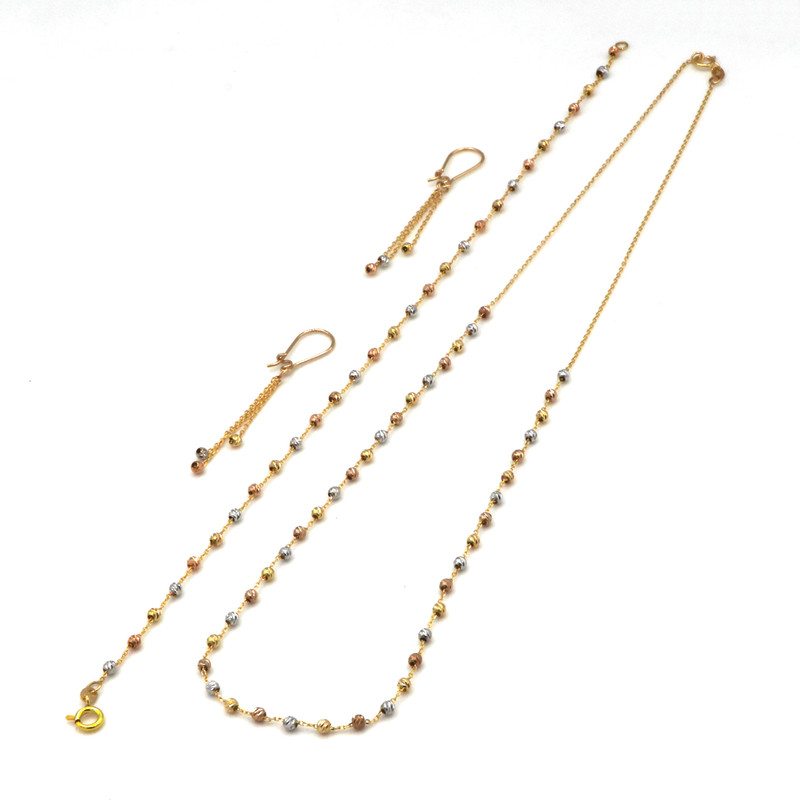 نیم ست طلا 18 عیار زنانه مدل البرنادو کد 01052