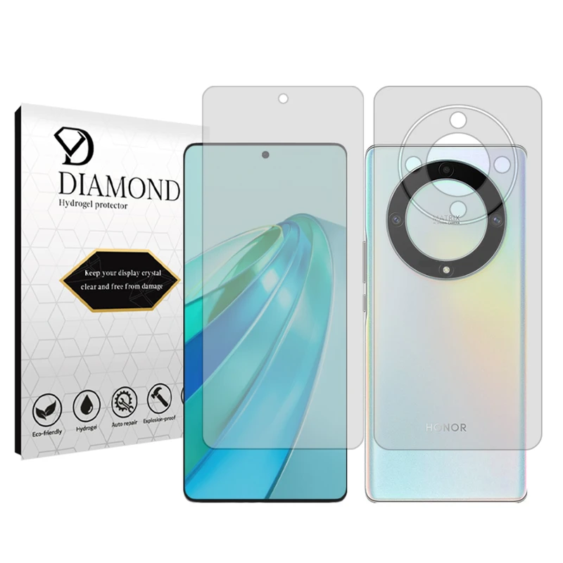 محافظ صفحه نمایش شفاف دیاموند مدل Tough مناسب برای گوشی موبایل آنر X9a به همراه محافظ پشت گوشی