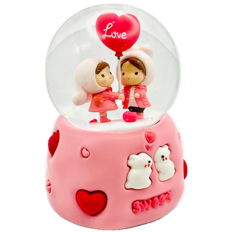 گوی موزیکال مدل پمپی مدیوم Sweet طرح عشق خرگوشی کد MPA16230.9