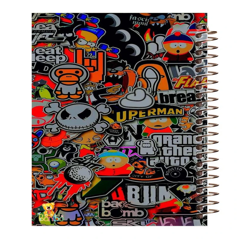 دفتر مشق 100 برگ بانیبو طرح  کارتونی کد 849