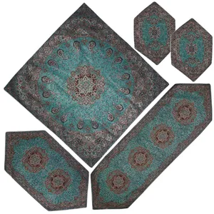 ست 5 تکه رومیزی ترمه مدل نسترن کد SBLJ