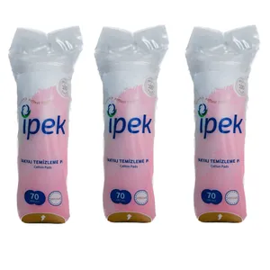 پد پاک کننده آرایش صورت ایپک مدل cotton 70 مجموعه 3 عددی