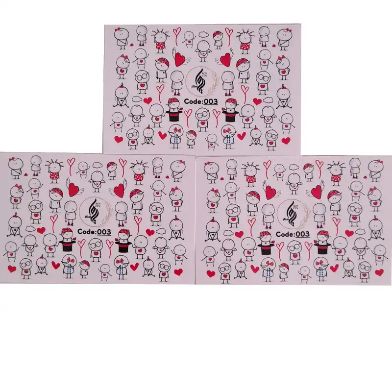 برچسب لنز ناخن مدل E3 مجموعه 3 عددی