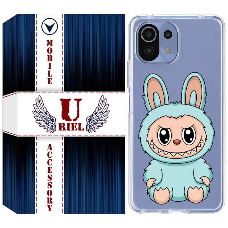 کاور یوریل قاب مدل Clear کد 144 طرح لبوبو Labubu مناسب برای گوشی موبایل شیائومی Mi 11 Lite / 11 Lite 5G NE