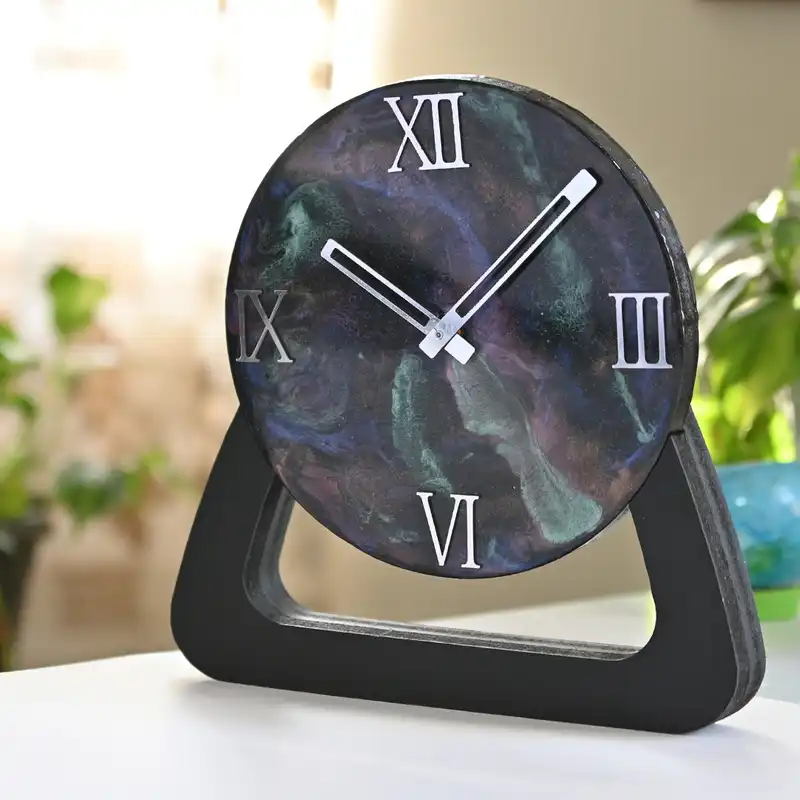 ساعت رومیزی رزین طرح کهکشان PRC_1002