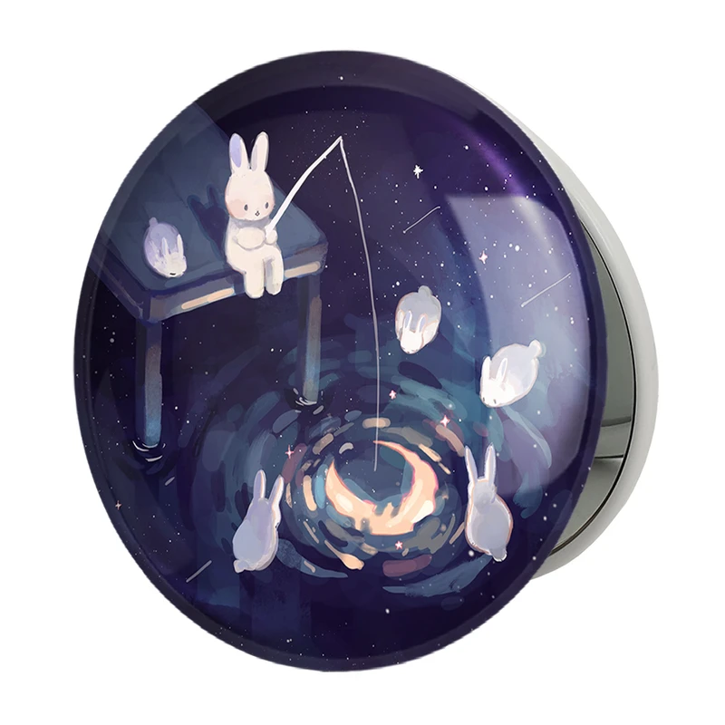 آینه جیبی خندالو طرح خرگوش حیوانات بامزه مدل تاشو کد 21068 