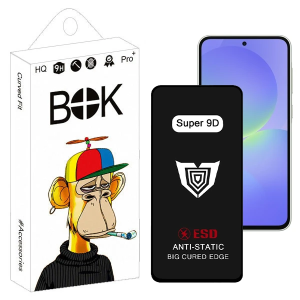 محافظ صفحه نمایش بوک مدل Super 9D مناسب برای گوشی موبایل سامسونگ Galaxy A36