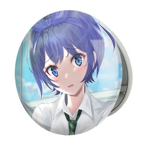 آینه جیبی خندالو طرح رکا انیمه کانوجواوکاری مدل تاشو کد 18161 