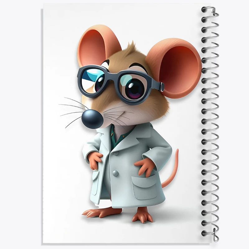 دفتر لیست خرید 50 برگ خندالو طرح موش دکتر کد F8028