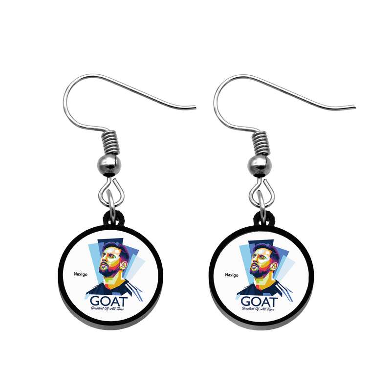 گوشواره زنانه ناکسیگو مدل شب تاب طرح لیونل مسی کد ES7323 گوشواره زنانه ناکسیگو مدل شب تاب طرح لیونل مسی کد ES7323