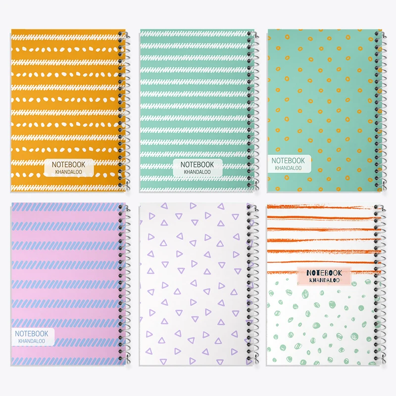 دفتر مشق 100 برگ خندالو طرح فانتزی کیوت کد 98 مجموعه 6 عددی