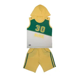 ست تاپ و شلوارک پسرانه سون پون مدل B402Yellow