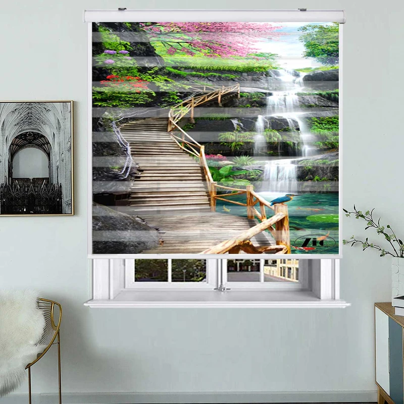 پرده زبرا زیو کد L5076 سایز 150X150 سانتی متر