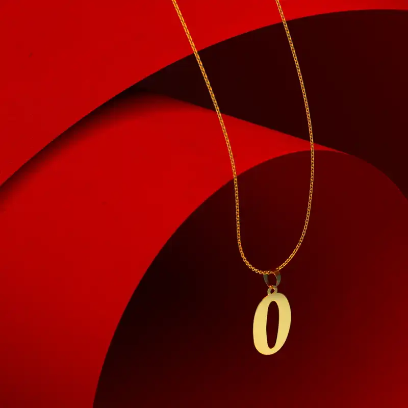 گردنبند طلا 18 عیار زنانه مدوپد مدل حرف O کد H3-1-1041