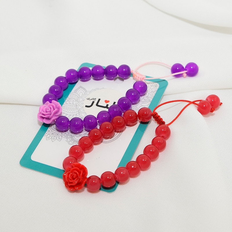 دستبند دخترانه دلنار گالری مدل گل رز