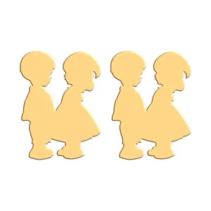 گوشواره طلا 18 عیار زنانه فرشته مدل عشق WEL-000374