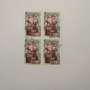 تمبر یادگاری مدل مسابقه والیبال بسته 4 عددی