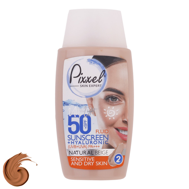 کرم ضد آفتاب پیکسل مدل Natural BEIGE حجم 50 میلی لیتر