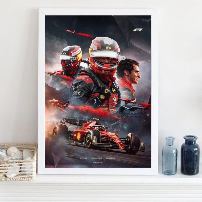 تابلو مدل فرمول یک کارلوس ساینز Sainz کد LA-F1G1020