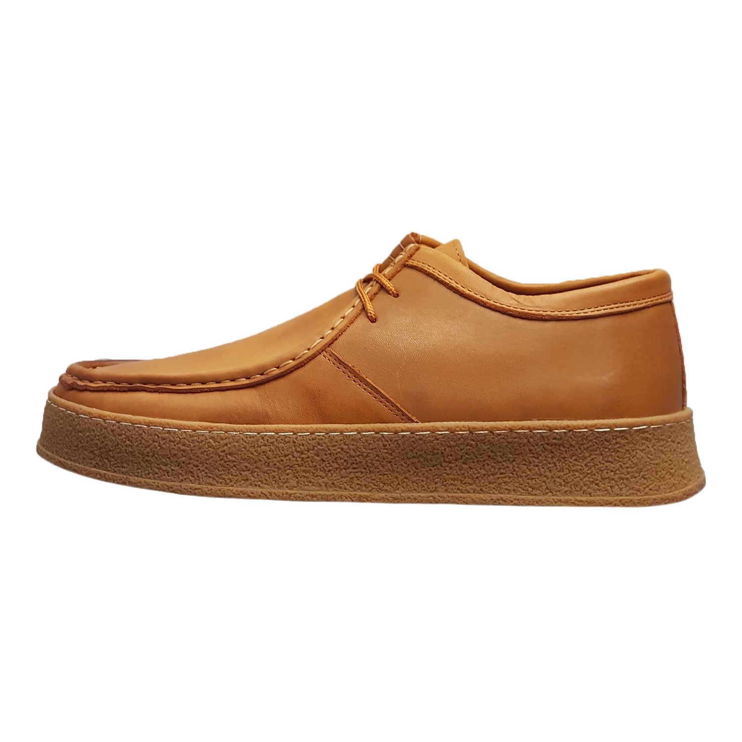 کفش روزمره مردانه مدل چرم طبیعی کد 00173 رنگ عسلی