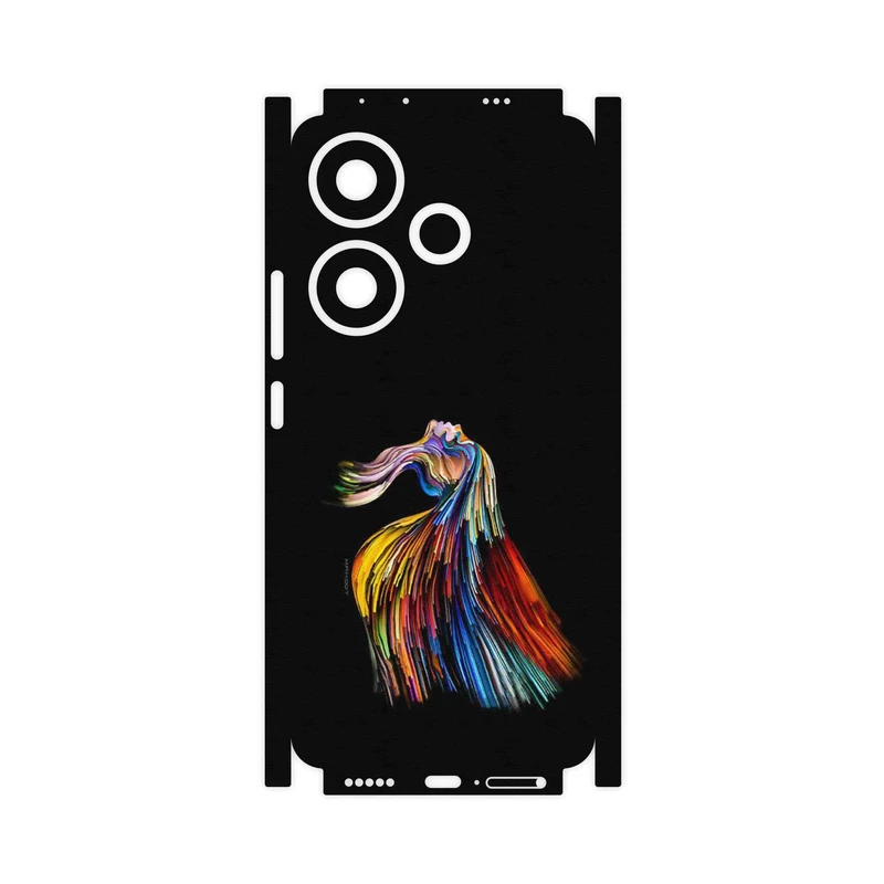 برچسب پوششی ماهوت مدل Rainbow Hair Digital Art-FullSkin مناسب برای گوشی موبایل شیائومی Poco F6