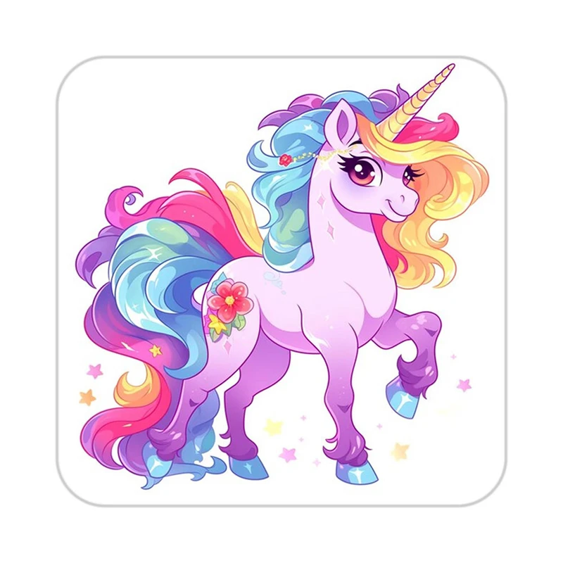 زیر لیوانی کاکتی طرح اسب تک شاخ و یونیکورن مدل mp29715