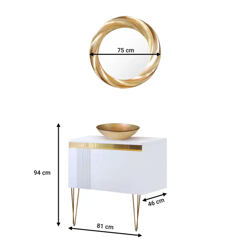 ست کابینت و روشویی سیتکا مدل EZ-glr006