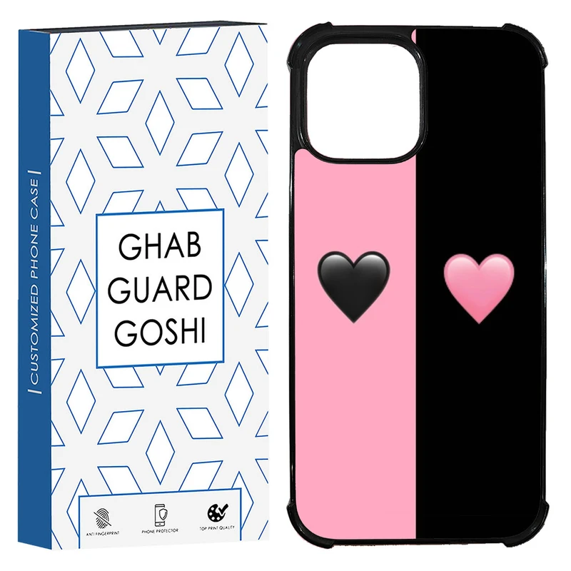 کاور قاب گارد گوشی طرح صورتی مشکی کد TPU-251 مناسب برای گوشی موبایل اپل Iphone 13 / 14