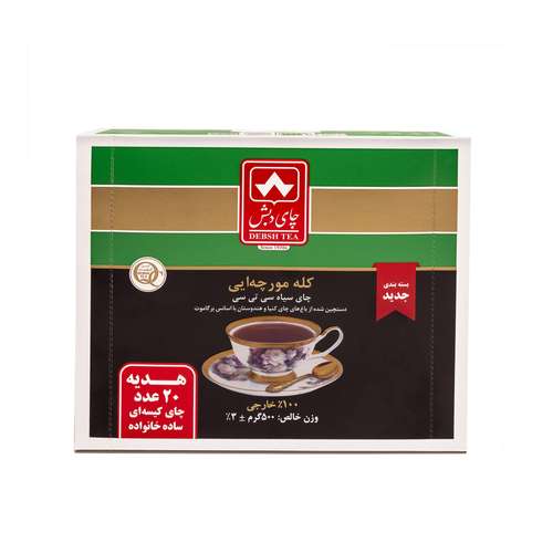 چای سیاه چای دبش - 500 گرم  و چای کیسه ای ساده بسته 20 عددی
