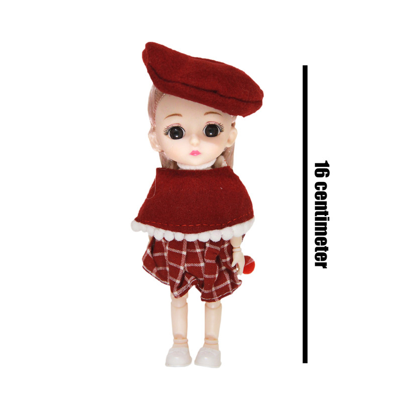 عروسک مدل چشم تیله ای الیزابت کد AR 21 ارتفاع 16 سانتی متر