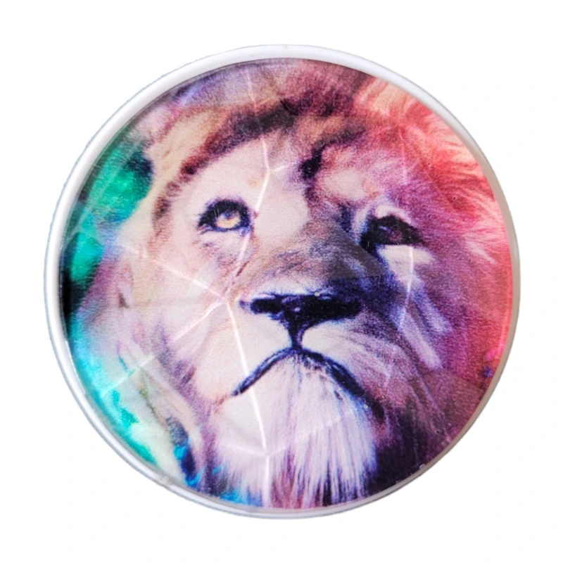 پایه نگهدارنده گوشی موبایل و تبلت پاپ سوکت طرح شیر مدل کریستالی براق