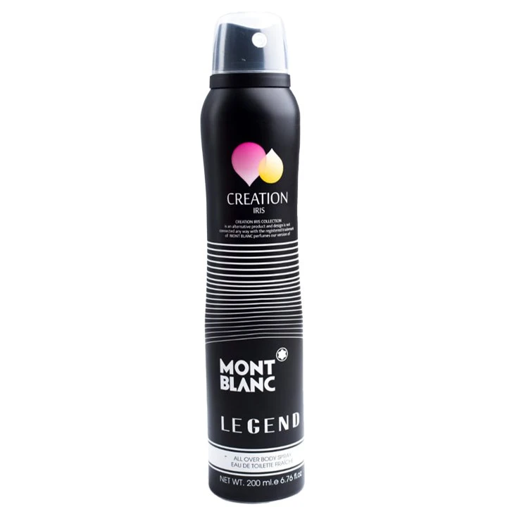 اسپری بدن مردانه کریشن آیریس مدل Mont Blanc Legend حجم 200 میلی لیتر