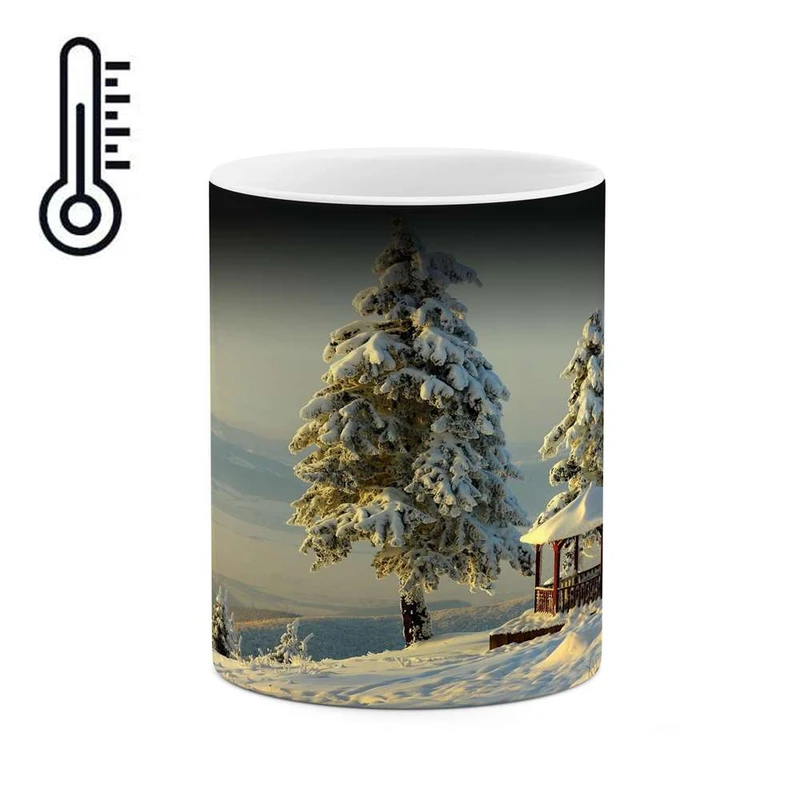 ماگ حرارتی کاکتی مدل منظره برفی کد mgh14953