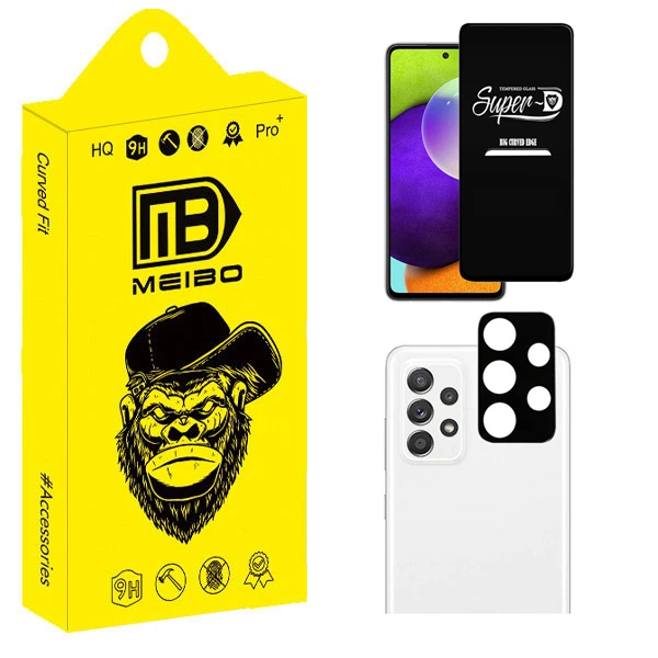 محافظ صفحه نمایش میبو مدل Clear SuperD مناسب برای گوشی موبایل سامسونگ Galaxy A52 به همراه محافظ لنز دوربین