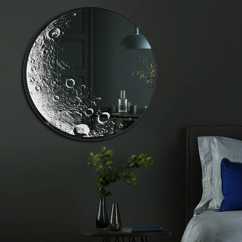 عکس شماره 5 : تابلو آینه سایان هوم طرح ماه نورانی g45