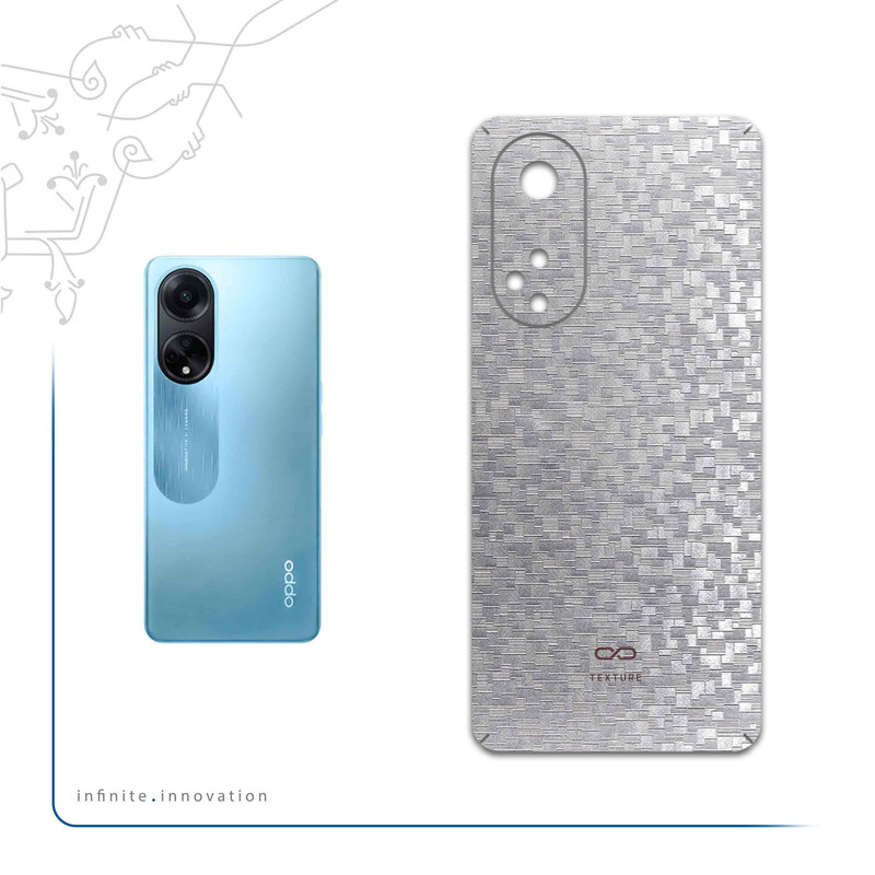 برچسب پوششی ماهوت مدل Silver-Silicon مناسب برای گوشی موبایل اپو A98