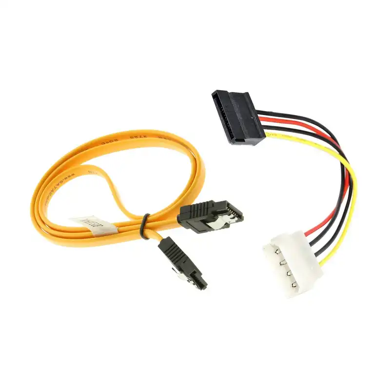 کابل برق 4 پین به SATA کد SP02 به همراه کابل دیتا SATA