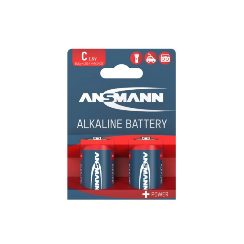 باتری C آنسمن  مدل Alkaline Plus بسته ۲ عددی
