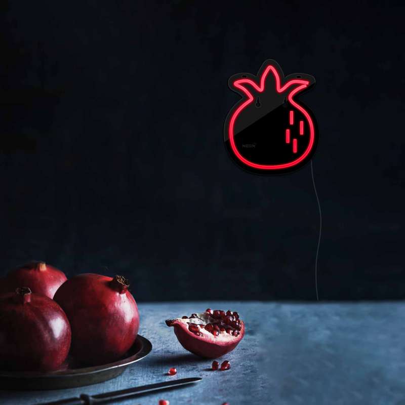 چراغ دیواری نئون دیزاین طرح Pomegranate-BL_RD