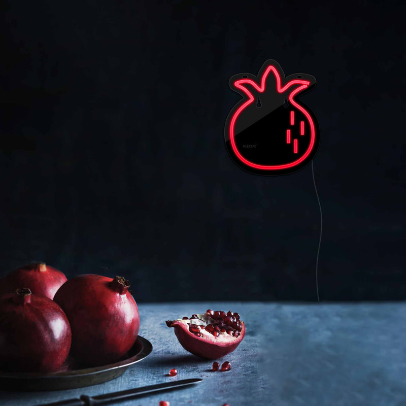 چراغ دیواری نئون دیزاین طرح Pomegranate-BL_RD