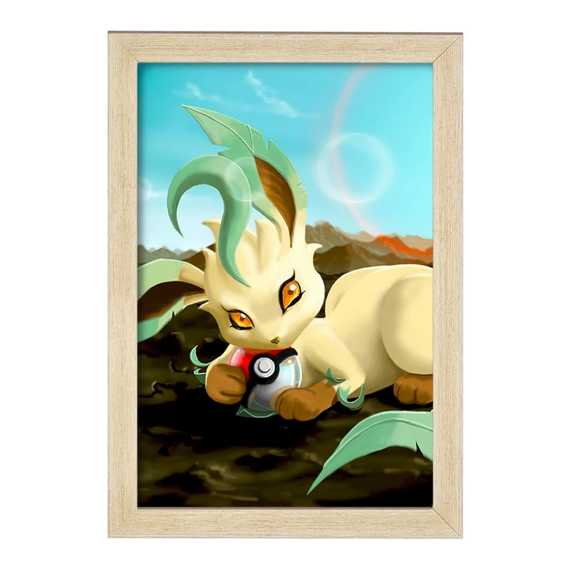 تابلو خندالو مدل لیفئون انیمه پوکمون  کد 17348