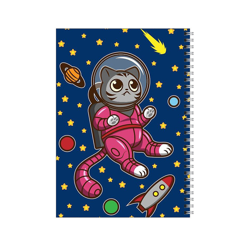 دفتر مشق 80 برگ بامبیلیپ طرح گربه فضایی کد 5211273