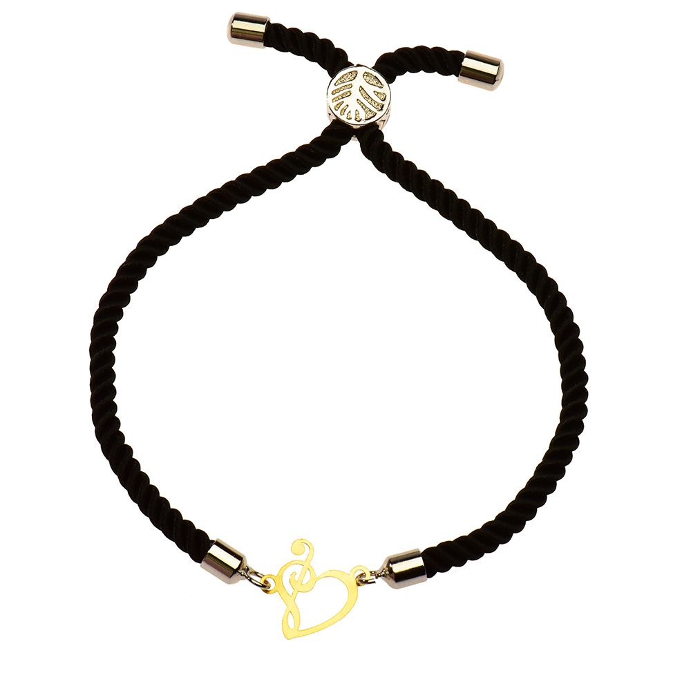 دستبند طلا 18 عیار دخترانه کرابو طرح قلب مدل Krd1051